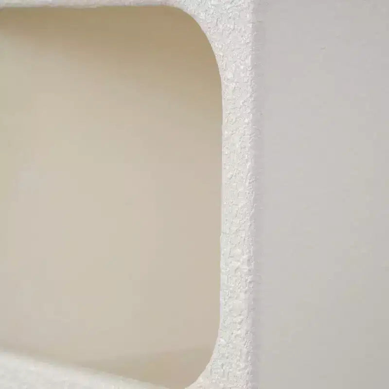 24"x16" Wooden Geometric Arched Wall Shelf with Block Shapes Cream - Olivia & May: Traditional Style, No Assembly, Open Storage