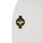 Mensola da parete ad arco geometrica in legno 24"x16" con forme a blocchi crema - Olivia & May: stile tradizionale, nessun assemblaggio, contenitore aperto