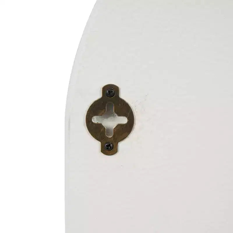 24"x16" Wooden Geometric Arched Wall Shelf with Block Shapes Cream - Olivia & May: Traditional Style, No Assembly, Open Storage