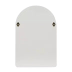 Mensola da parete ad arco geometrica in legno 24"x16" con forme a blocchi crema - Olivia & May: stile tradizionale, nessun assemblaggio, contenitore aperto