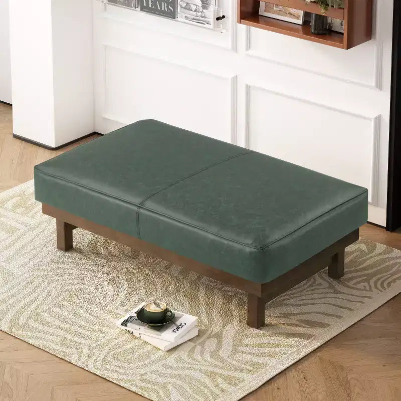 Modern Cocktail Upholstered with Rubberwood Ottoman