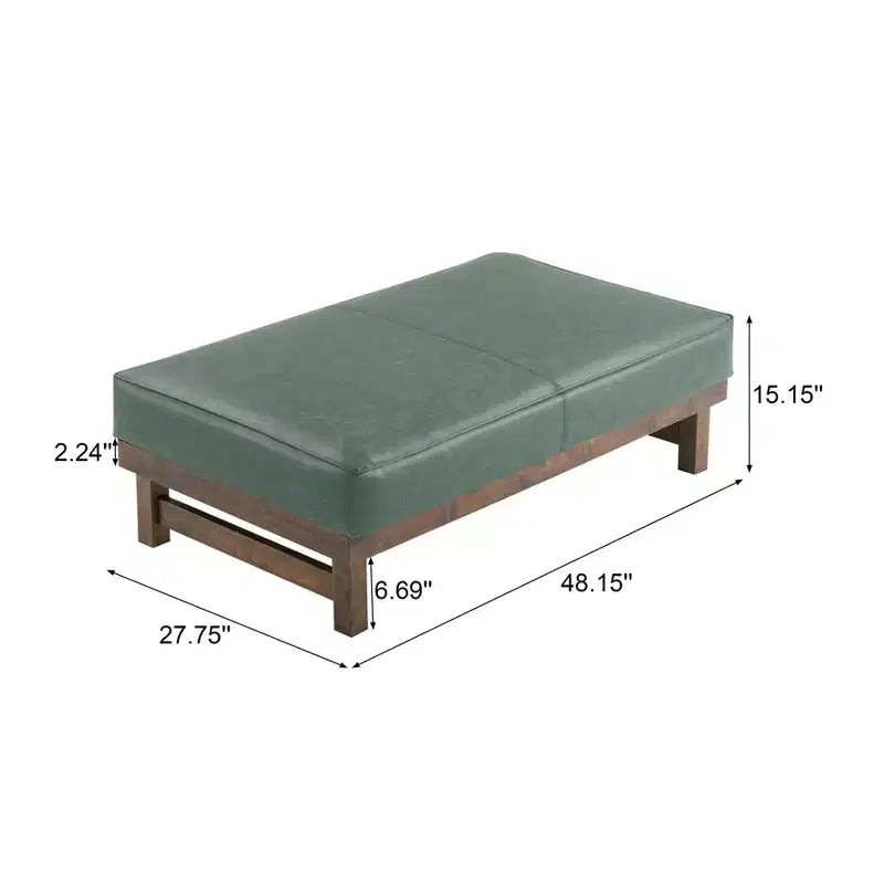 Modern Cocktail Upholstered with Rubberwood Ottoman