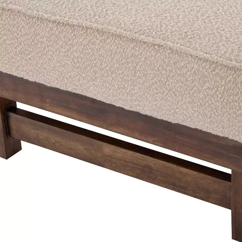 Modern Cocktail Upholstered with Rubberwood Ottoman