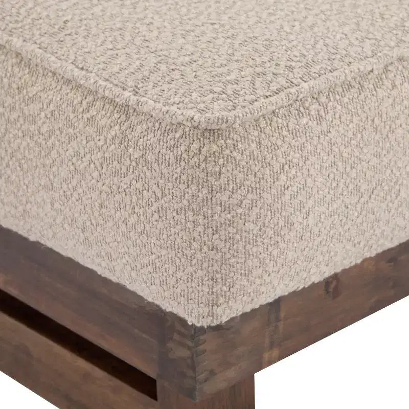 Modern Cocktail Upholstered with Rubberwood Ottoman