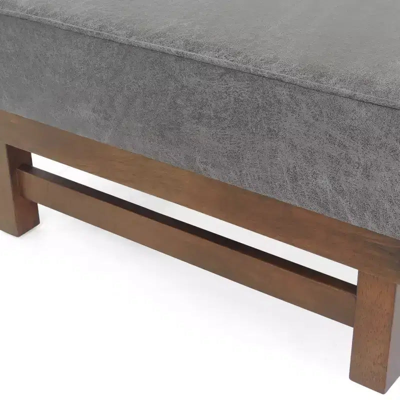 Modern Cocktail Upholstered with Rubberwood Ottoman