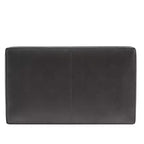 Divano moderno rivestito con pouf in legno di caucciù