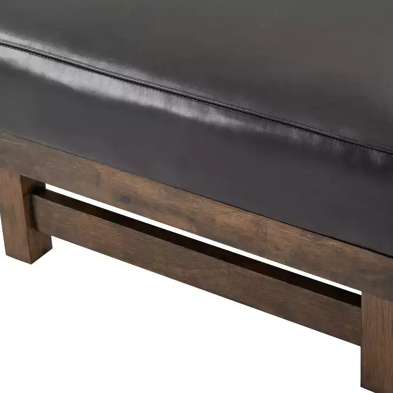 Modern Cocktail Upholstered with Rubberwood Ottoman