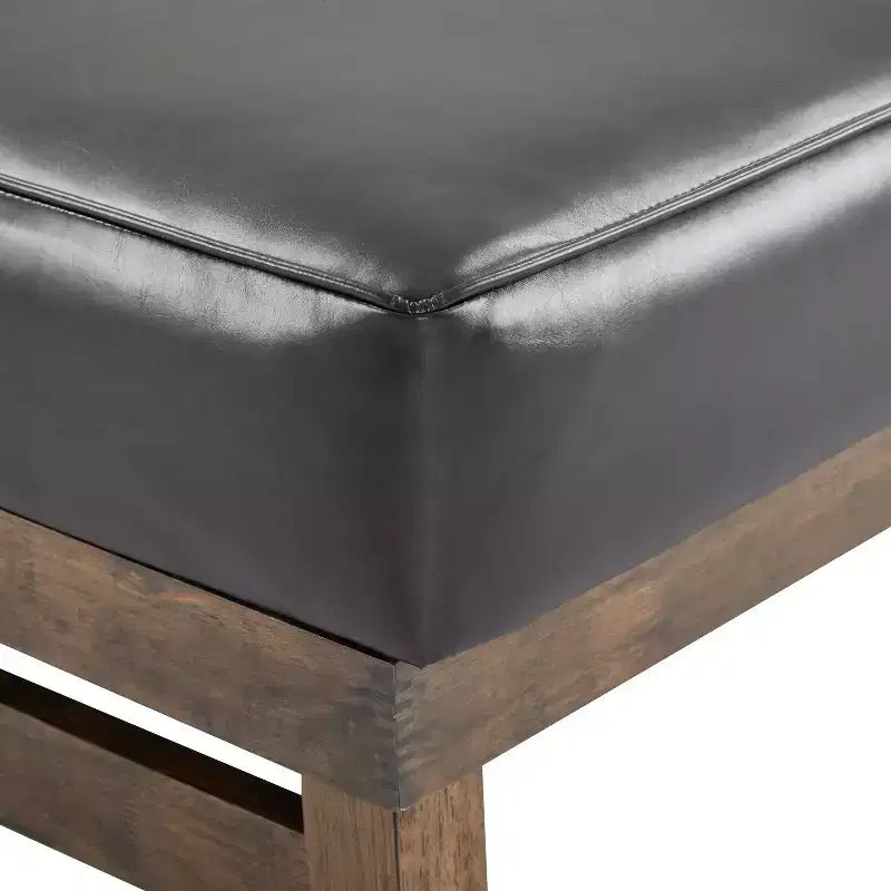 Modern Cocktail Upholstered with Rubberwood Ottoman