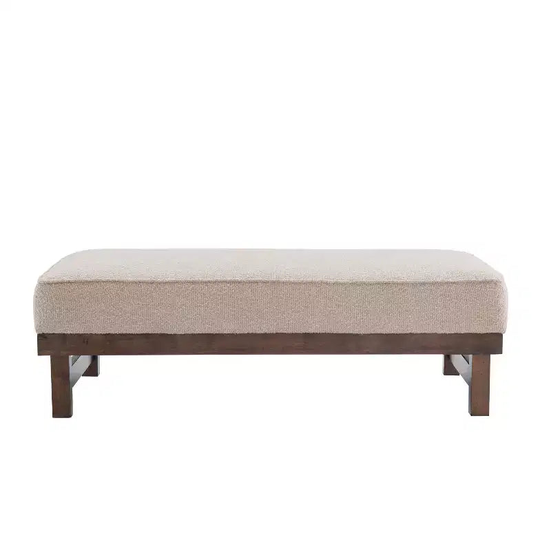 Modern Cocktail Upholstered with Rubberwood Ottoman