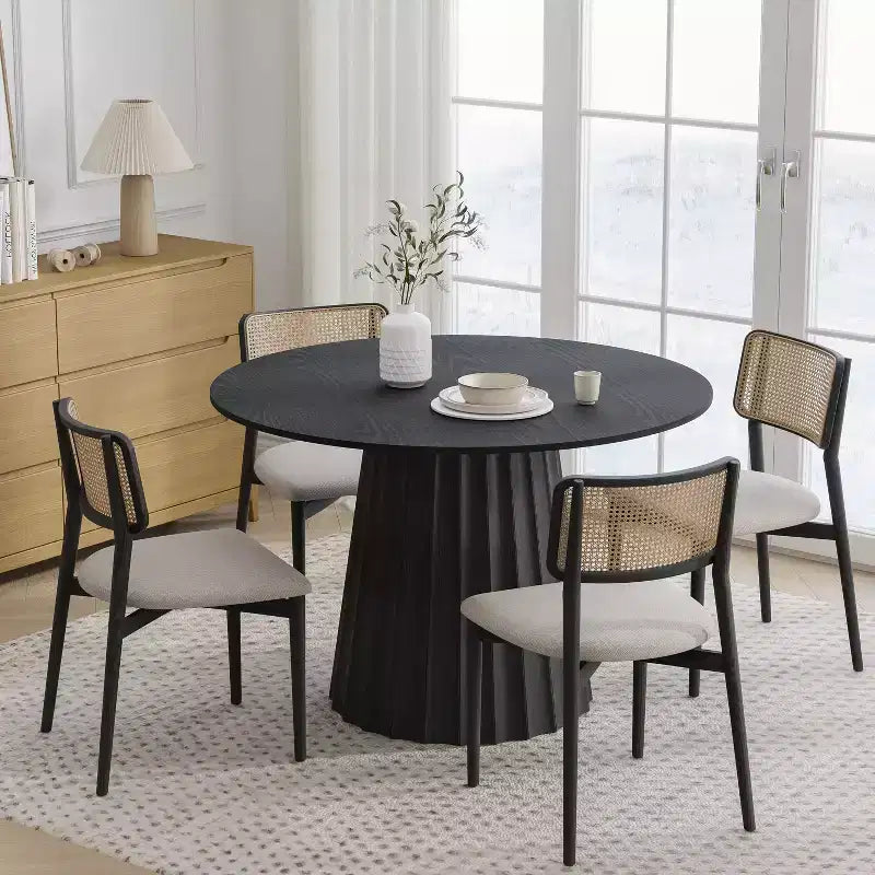  46 Round Solid Wood Dining Table Kitchen Tables