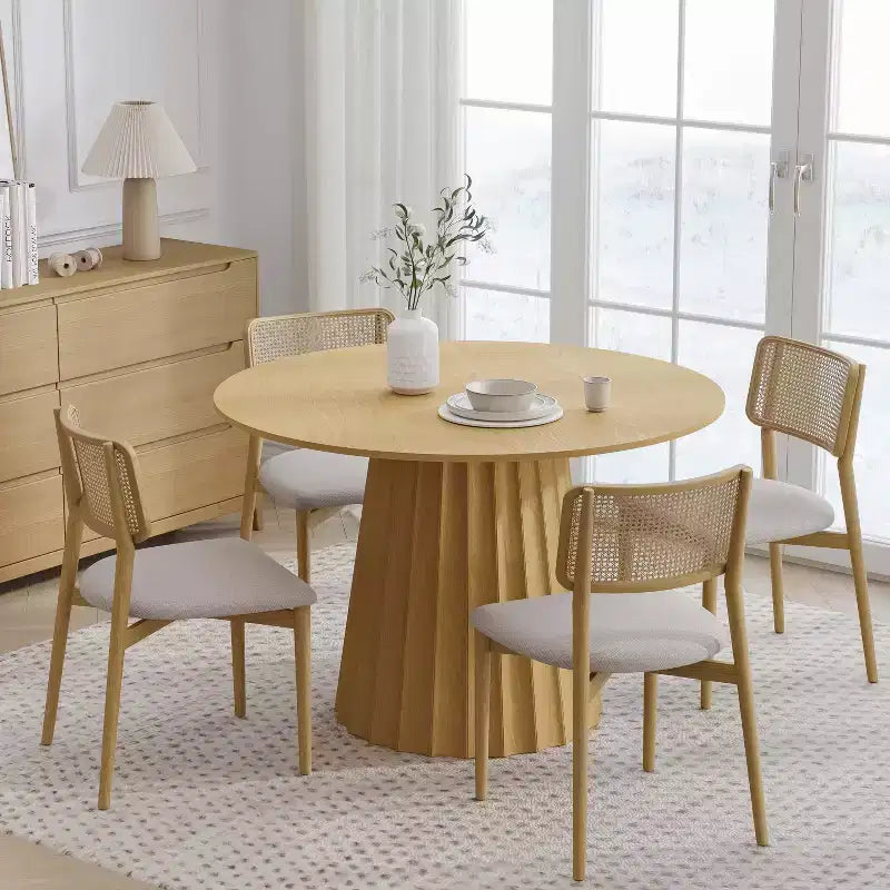 46 Round Solid Wood Dining Table Kitchen Tables