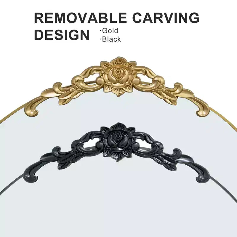 67x24 Aluminum alloy side arched full length mirrorr-With Stand
