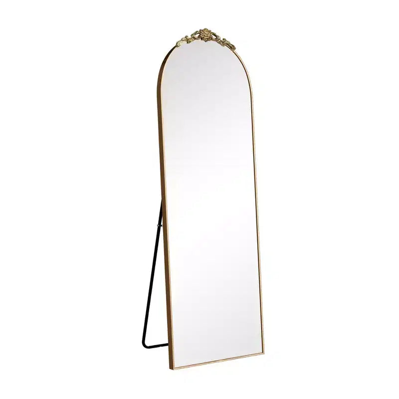 67x24 Aluminum alloy side arched full length mirrorr-With Stand
