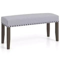  1/2 PCS 42.5 Upholstered Entryway Bench with Nailhead Trim Soft Padded Cushion Bedroom