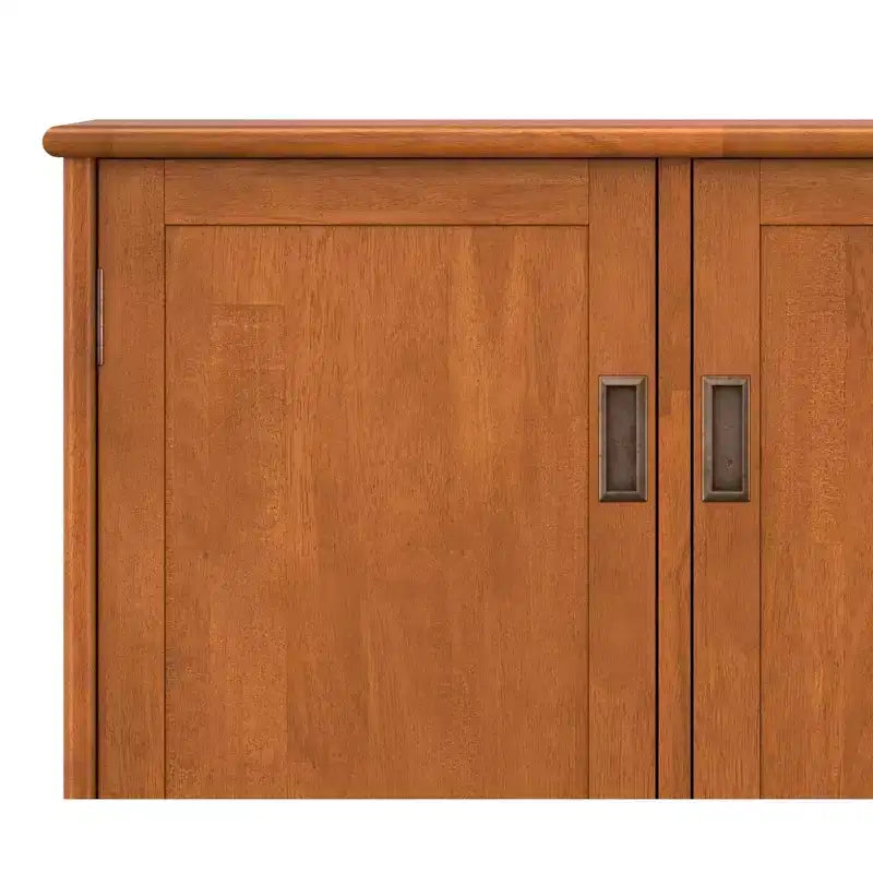 SOLID HARDWOOD 50 inch Wide Rectangle Mid Century Modern 3 Door Sideboard Buffet