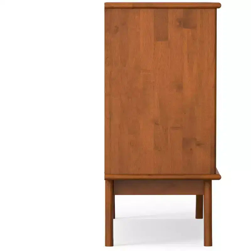 SOLID HARDWOOD 50 inch Wide Rectangle Mid Century Modern 3 Door Sideboard Buffet