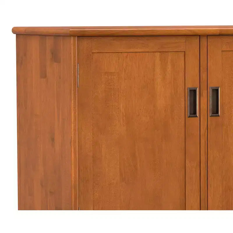 SOLID HARDWOOD 50 inch Wide Rectangle Mid Century Modern 3 Door Sideboard Buffet