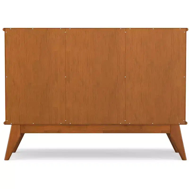 SOLID HARDWOOD 50 inch Wide Rectangle Mid Century Modern 3 Door Sideboard Buffet
