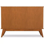 MADIA BUFFET con 3 ANTE in LEGNO MASSELLO, LARGHEZZA 127 cm, RETTANGOLARE, DESIGN MID-CENTURY MODERN