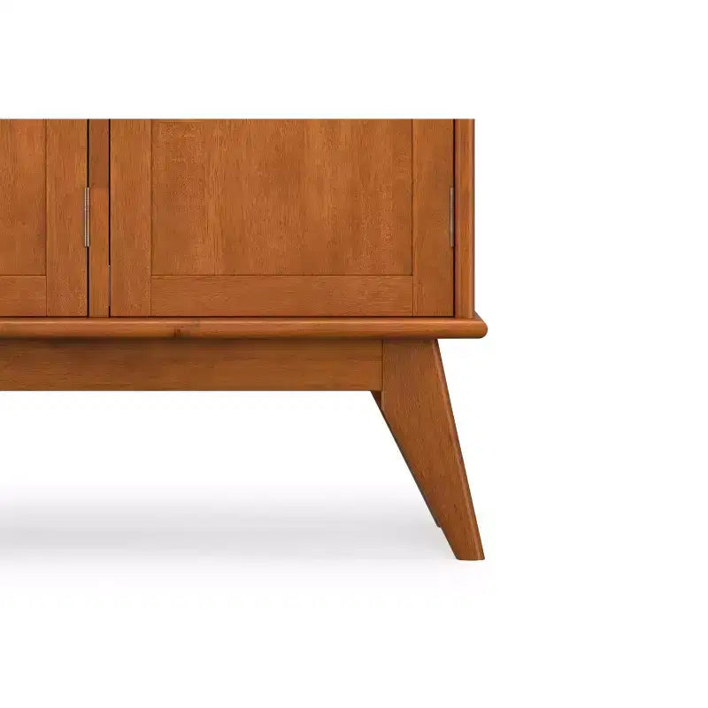 SOLID HARDWOOD 50 inch Wide Rectangle Mid Century Modern 3 Door Sideboard Buffet