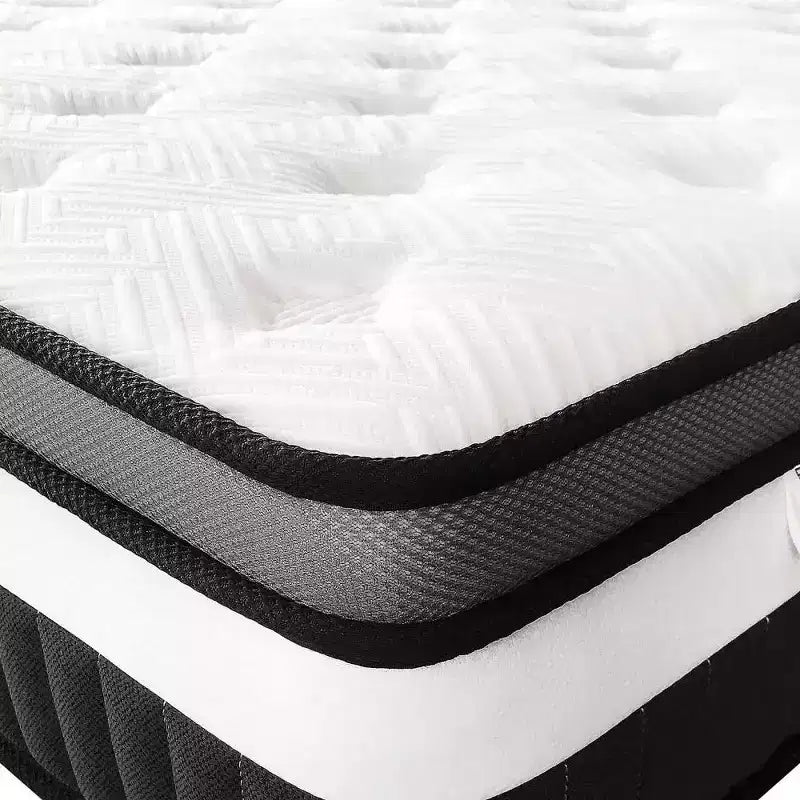 14 Queen Hybrid Mattress in a Box with Gel Memory Foam, Medium Feel, Pressure Relief, Skin Friendly, Motion Isolation, CertiPUR-US Certified