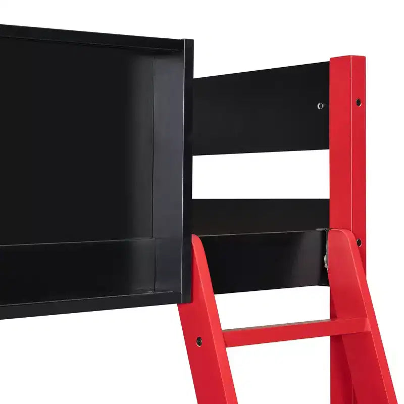 Full Size Modern Loft Bed With Lighted Desk, 3 Drawers and Storage Bookcase