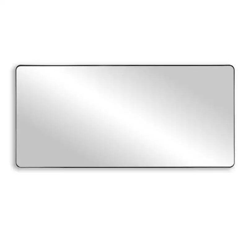 Black Vanity Mirror, 60x28 Bathroom Mirror with Easy-Clean Glass for Modern Homes