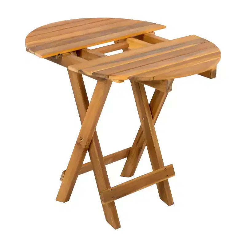 Modern Foldable Side Table Adjustable (17.75-27.6 inches) Side Table Rosewood Side Table (Teak Finish), Suitable for Sofa Tray, Nightstand