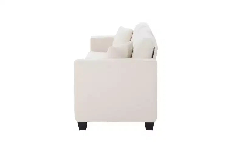 Modern Teddy Velvet 3-Seater Sofa with Thickened Back Cushions,Upholstered Futon Sofa Couch for Living Room,Apartment