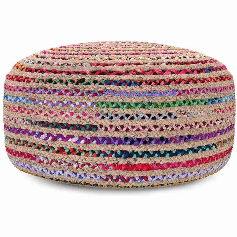Mattise Boho Contemporary Round Large Pouf