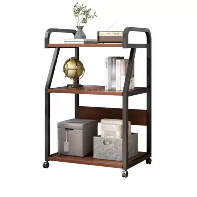  3 Tier Printer Stand on Wheels, Mobile Printer Table with Storage Shelves, Rolling Printer Cart for Home Office