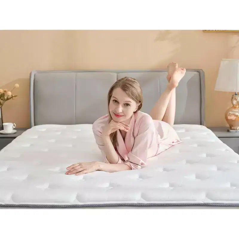 Independent Spring Mattress, 30cm Thick Soft Bouncy Mattress for Spinal Support Bedroom Sleep
