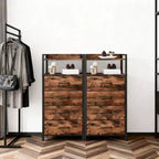 Cassettiera in tessuto a 4 cassetti con ripiano aperto (41x29x83,5cm) Cassettiera versatile per camera da letto, cameretta dei bambini, dormitorio, soggiorno e ingresso