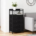 4-Drawer Fabric Storage Cabinet with Open Shelf (41x29x83.5cm)  Versatile Chest for Bedroom, Kids' Room, Dorm, Living Room & Entryway