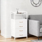 Cassettiera in tessuto a 4 cassetti con ripiano aperto (41x29x83,5cm) Cassettiera versatile per camera da letto, cameretta dei bambini, dormitorio, soggiorno e ingresso