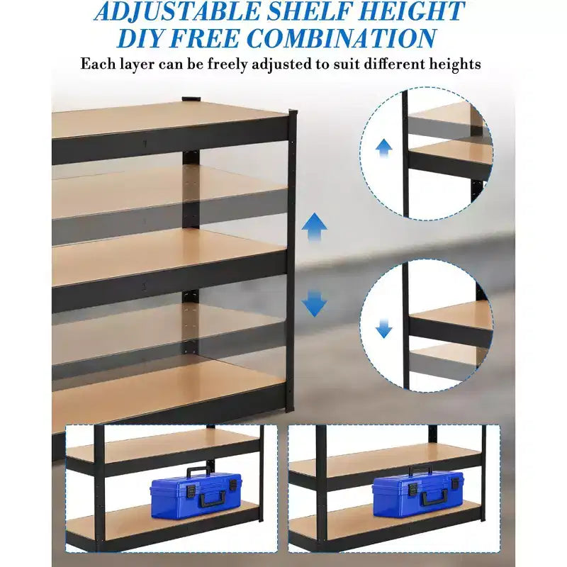 Storage Shelves, 3 Tier Heavy Duty Adjustable Metal Shelving Unit, Industrial Utility Rack for Garage Warehouse Pantry Closet