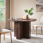 Tavolo da pranzo rotondo da 47 pollici per 4-6 persone, tavolo da cucina moderno con robusta base a croce, mobili da sala da pranzo circolari per cucina e soggiorno