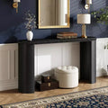  Vintage Beaded-Trim Console Table with Reversible Curved Legs