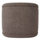 Poltrona girevole moderna in tessuto bouclé con base in legno massello