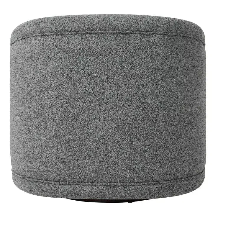 Modern Boucl Swivel Chair with Solid Wood Base