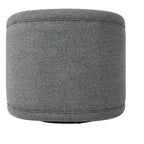 Poltrona girevole moderna in tessuto bouclé con base in legno massello