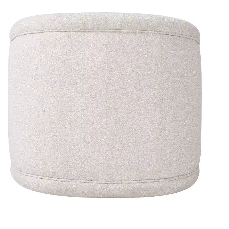 Modern Boucl Swivel Chair with Solid Wood Base