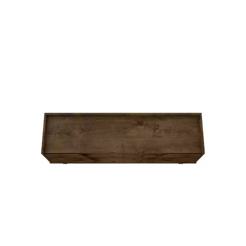 Mid-Century Modern 4 Shelf TV Stand for TVs up to 55" Rustic Brown -