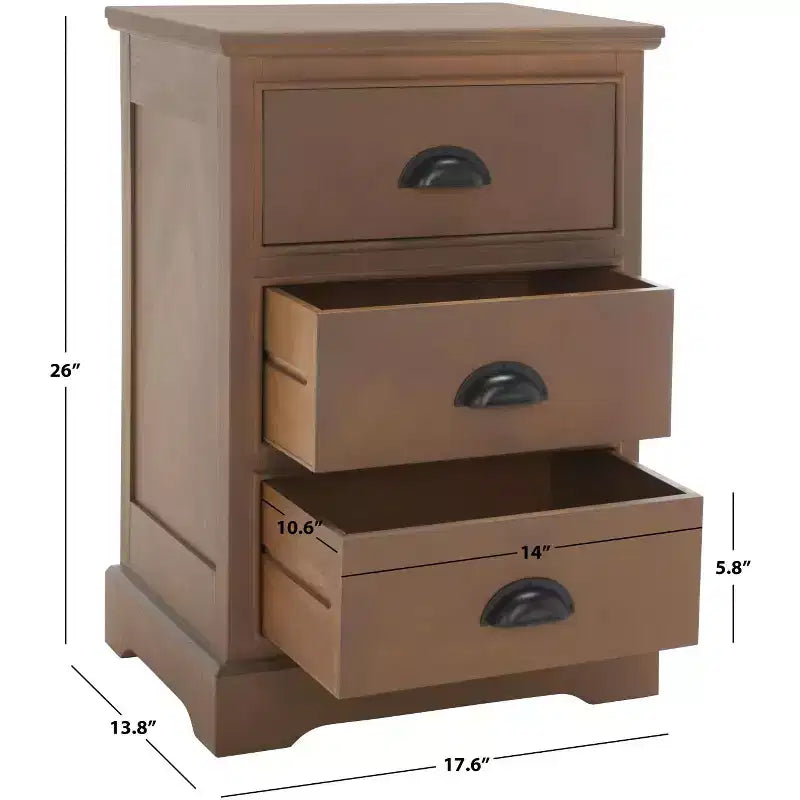 3 Drawer Side Table - AMH5717 - Couture