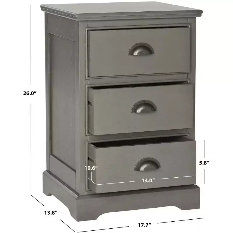 3 Drawer Side Table - AMH5717 - Couture