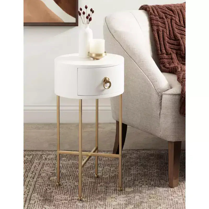 Glam Round Side Table