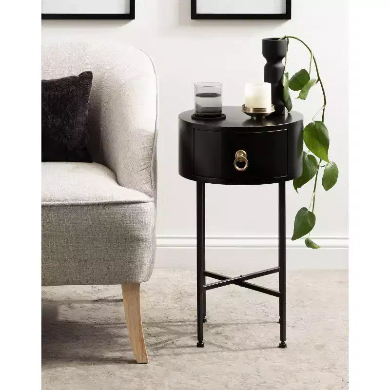 Glam Round Side Table