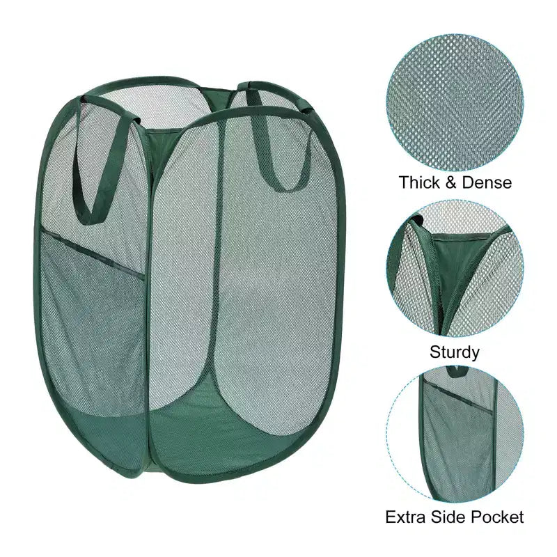 Mesh Collapsible Laundry Baskets Hamper