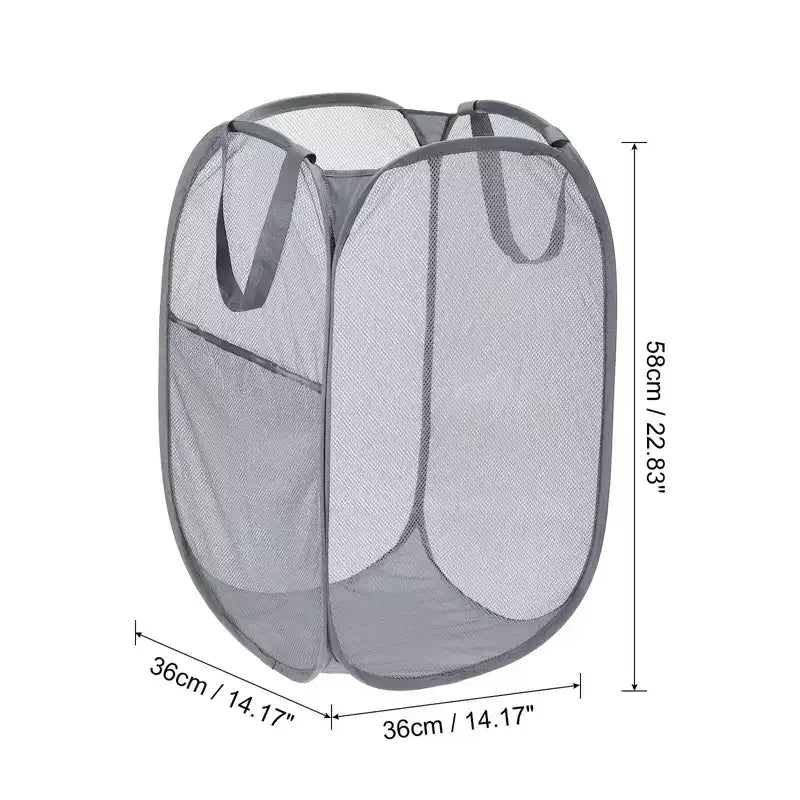 Mesh Collapsible Laundry Baskets Hamper