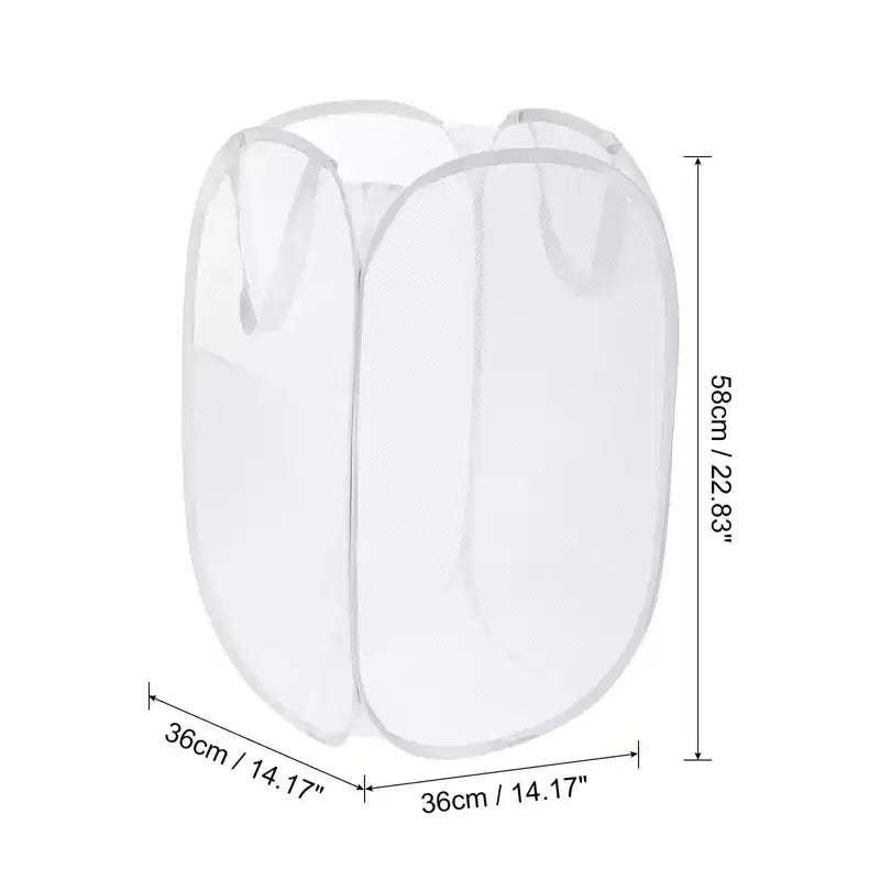 Mesh Collapsible Laundry Baskets Hamper